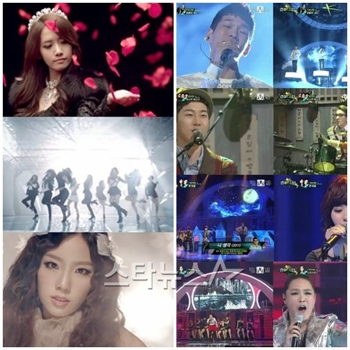 소녀시대 'The Boys' 뮤직비디오(왼쪽)와 '슈스케3'
