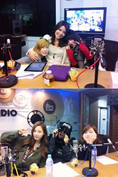 (위 왼쪽부터)태연 수영 티파니, 서현 유리 제시카 ⓒ출처= MBC 표준FM '신동의 심심타파' 트위터
