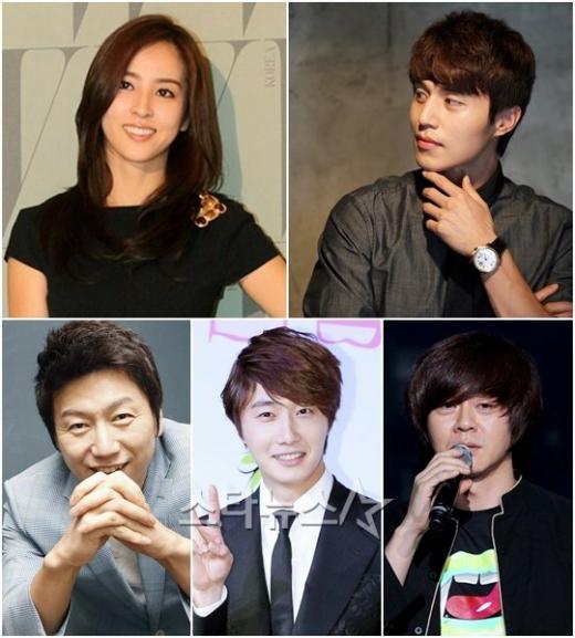 한혜진, 이동욱, 윤도현, 정일우, 김수로(왼쪽 위부터 시계방향으로) ⓒ머니투데이 스타뉴스