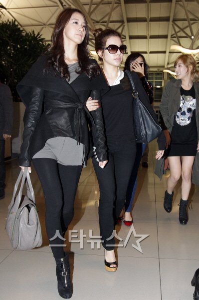 소녀시대의 뉴욕 SM콘서트 출국 당시 모습 ⓒ이기범 기자
