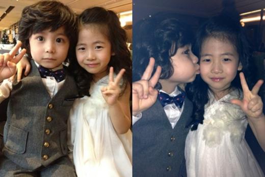 아역배우 문메이슨(왼쪽)과 박민하  ⓒ출처=문메이슨 미니홈피