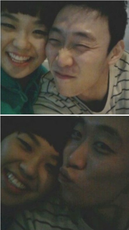 권미진이 최근 자신의 미니홈피에 공개한 김강선과 함께 촬영한 사진 <사진출처=권미진 미니홈피>