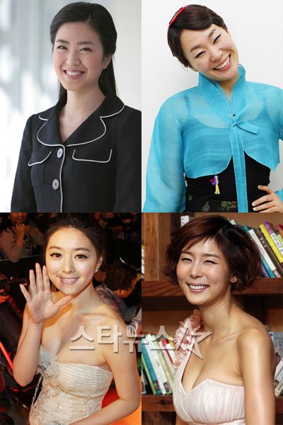 김주희 SBS 아나운서, 개그우먼 정주리, 방송인 김나영, 배우 홍수아(왼쪽 위부터 시계방향) ⓒ스타뉴스