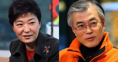 박근혜 한나라당 비상대책위원장(왼) 문재인 노무현재단 이사장ⓒ사진=SBS화면 캡쳐