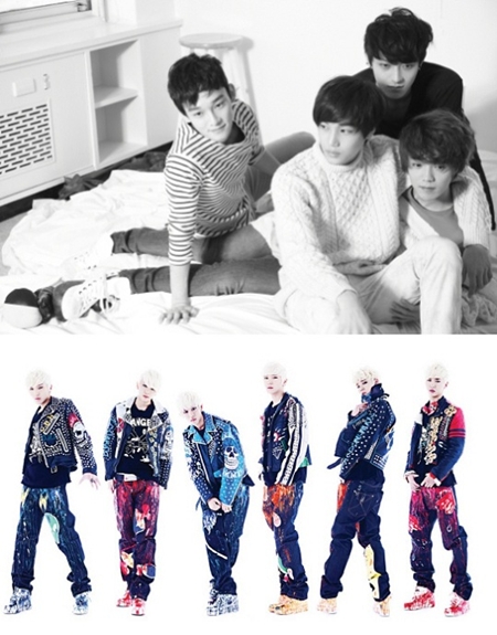 EXO(위)와 B.A.P