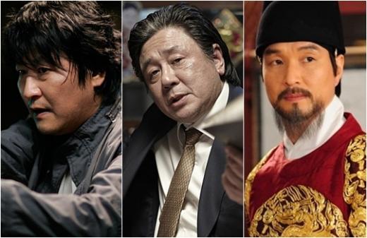 사진 왼쪽부터 영화 '하울링'의 송강호, '범죄와의 전쟁'의 최민식, '뿌리깊은 나무'의 한석규