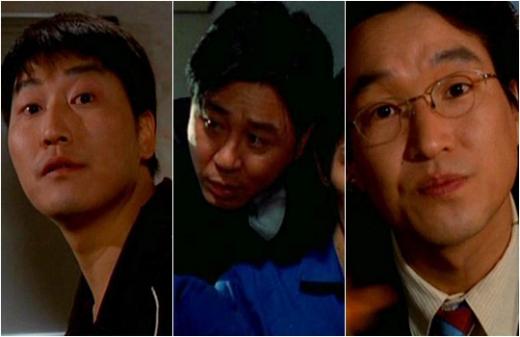 영화 '넘버3'의 송강호, 최민식, 한석규