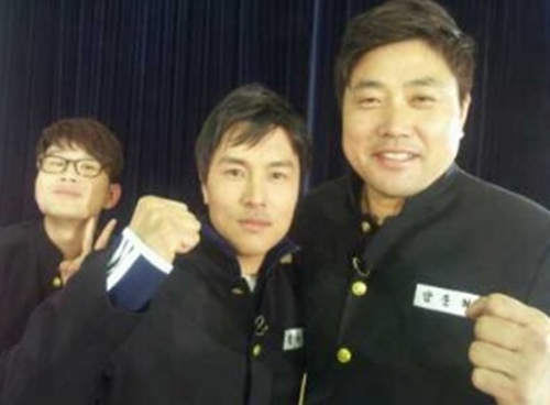 (왼쪽부터)윤형빈,김동완,양준혁ⓒ사진출처=양준혁 트위터