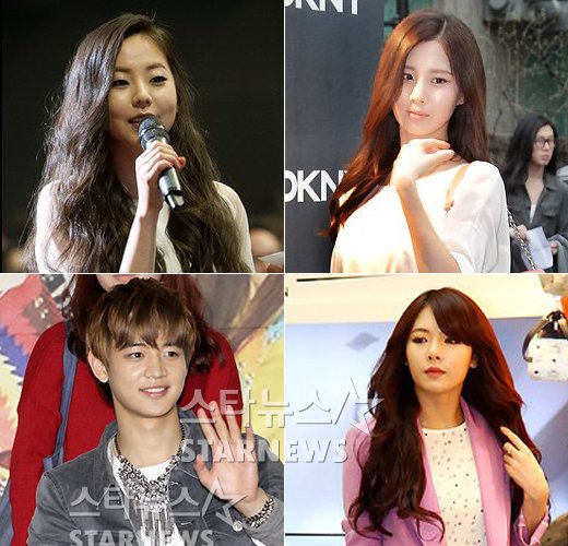 원더걸스 소희, 소녀시대 서현, 포미닛 현아, 샤이니 민호 (왼쪽 위부터 시계방향) ⓒ스타뉴스 