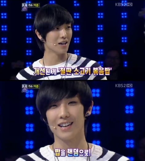 MBLAQ’s Joon says, “Our breakfast menu has changed to fried beef rice”