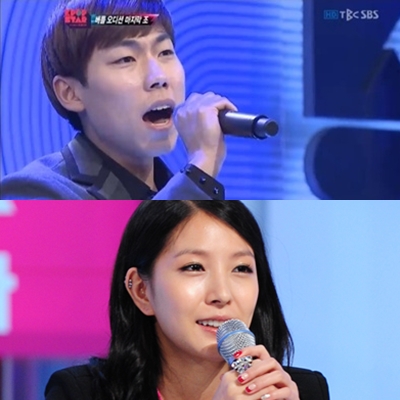 김수환(위)와 보아. ⓒ사진=SBS \'일요일이 좋다-K팝 스타\' 방송화면 