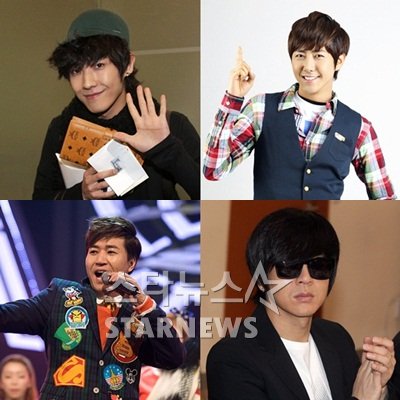 (왼쪽 위부터 시계방향으로) 이준, 광희, 윤도현, 김종민 ⓒ출처=스타뉴스