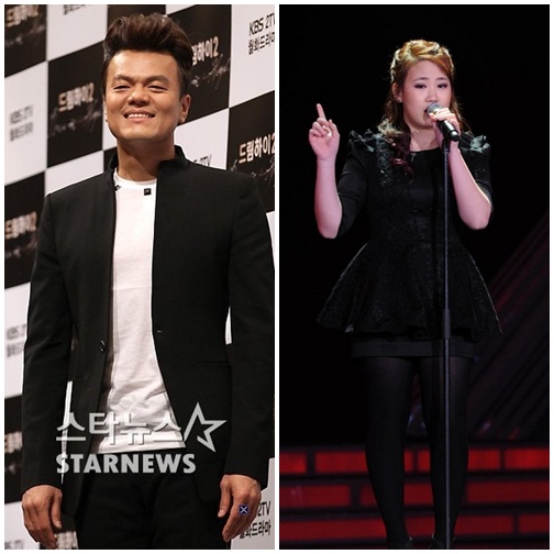 (왼)박진영, 박지민 ⓒ사진 출처 = 스타뉴스, SBS 'K팝 스타' 공식 홈페이지