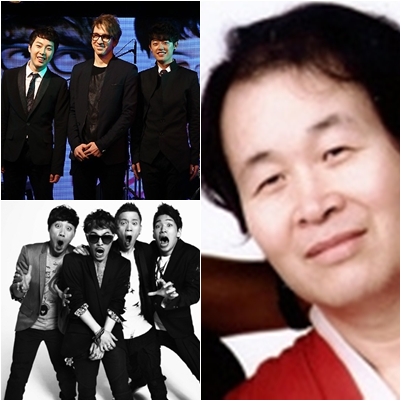 버스커버스커(왼쪽 위부터 시계방향), 송창식, 울랄라세션