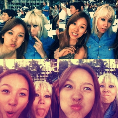 Funny shots of singer Lee Hyo Ri and designer Yoni P