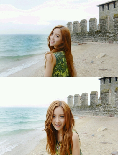 T-ara’s Hyo Min recently enjoys casual stroll at a beach