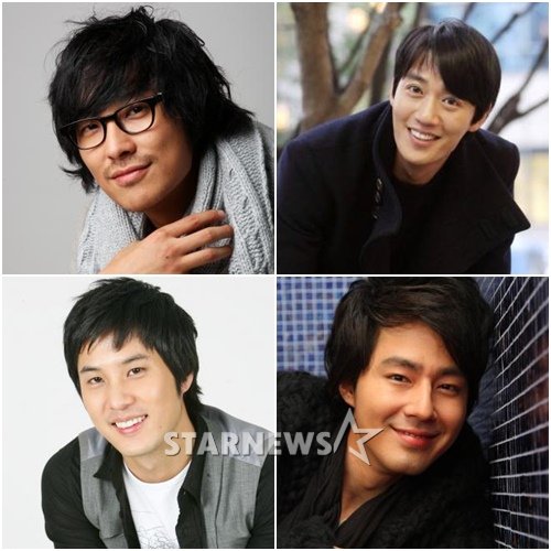 배우 주지훈 김래원 조인성 김지석 (왼쪽위부터 시계방향)