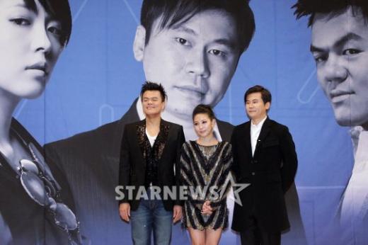 (왼쪽부터) 박진영, 보아, 양현석 ⓒ사진=이기범 기자 leekb@