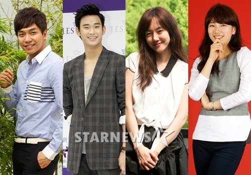 이승기 김수현 임수정 배수지(왼쪽부터) ⓒ스타뉴스