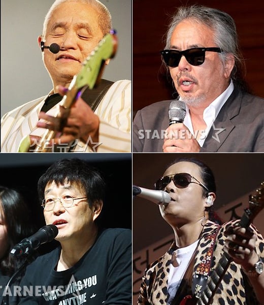 신중현 전인권 김태원 김창완(사진 왼쪽위부터 시계방향) ⓒ스타뉴스