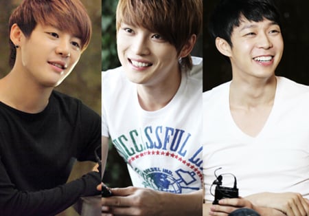 JYJ 준수, 재중, 유천(왼쪽부터)