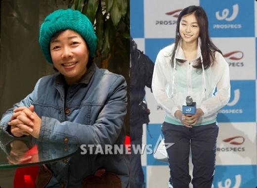 김미화(왼쪽)와 김연아 ⓒ임성균 기자