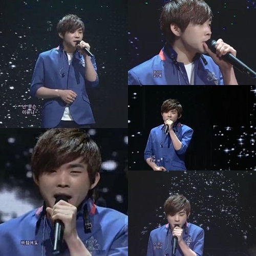 MBC '위대한 탄생' 시즌1 우승자 백청강 <방송캡처=SBS '인기가요'> 