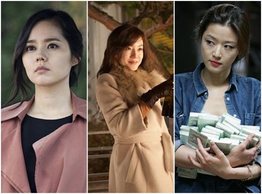 배우 한가인 임수정 전지현 (왼쪽부터) 영화 '건축학개론' '내 아내의 모든 것' '도둑들' 스틸