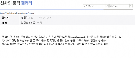 ⓒ출처=온라인 커뮤니티 '디시인사이드 갤러리'