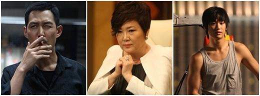 뽀빠이 역의 이정재, 씹던껌 역의 김혜수, 잠파노 역의 김수현 (왼쪽부터) 영화 '도둑들' 스틸
