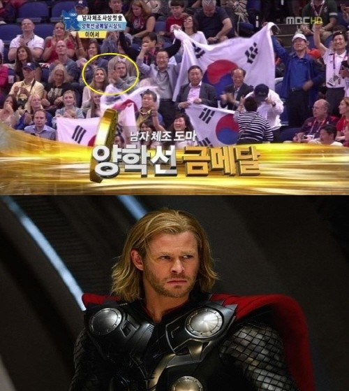 사진=MBC '2012 런던올림픽'(위), 영화 '토르' 스틸컷(아래) 