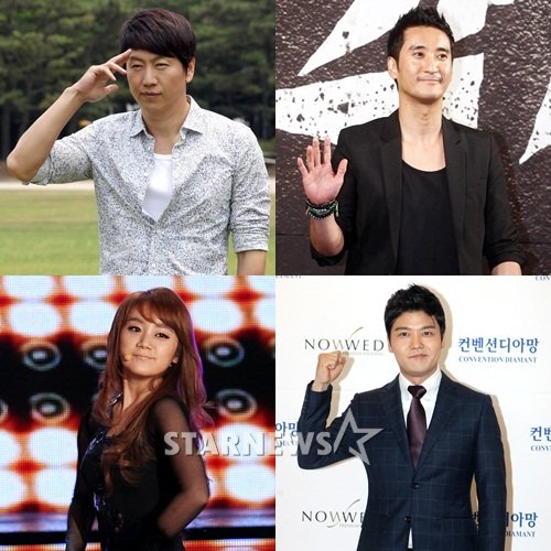 (왼쪽 위부터) 배우 김수로, 신현준, 전현무 아나운서, 원더걸스 혜림ⓒ스타뉴스