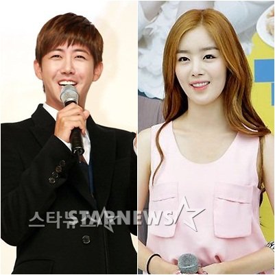 제국의 아이들의 황광희(왼쪽)과 시크릿의 한선화 