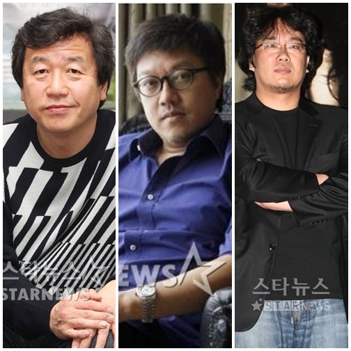 왼쪽부터 강우석 최동훈 봉준호 감독 ⓒ스타뉴스