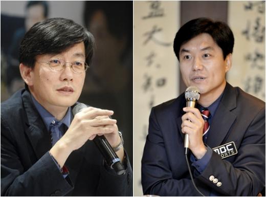 손석희 교수(사진 왼쪽)과 이재용 아나운서 <사진제공=MBC>