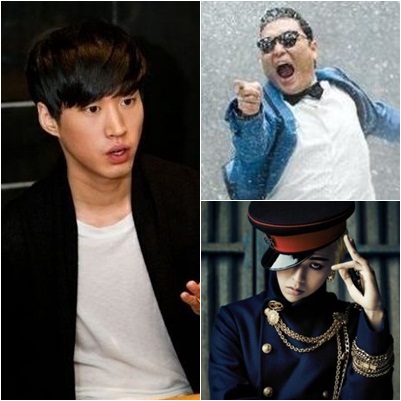 타블로(왼쪽부터 시계방향), 싸이, 지드래곤 