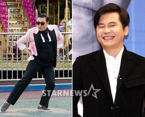 싸이(왼쪽, 사진제공=YG엔터테인먼트)와 양현석(ⓒ스타뉴스)
