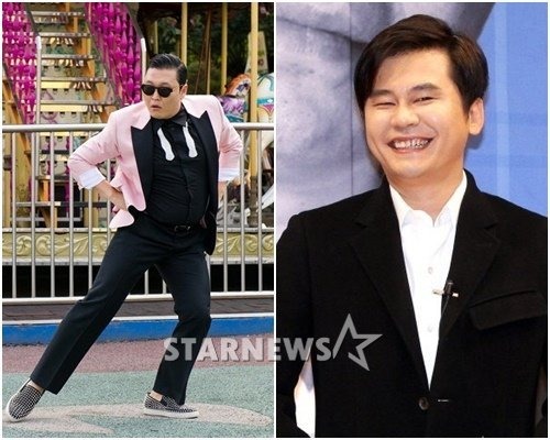싸이(왼쪽)와 양현석 ⓒ스타뉴스
