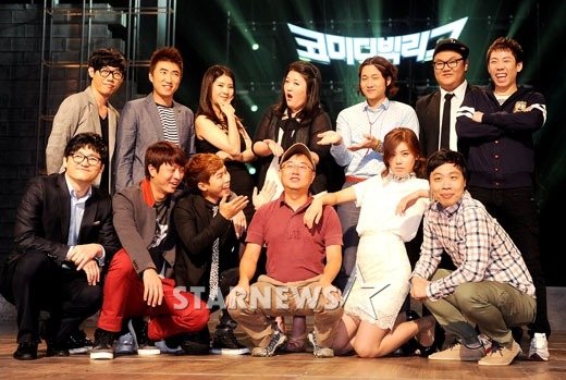tvN '코미디 빅 리그' 출연진과 김석현PD ⓒ사진=장문선 인턴기자 