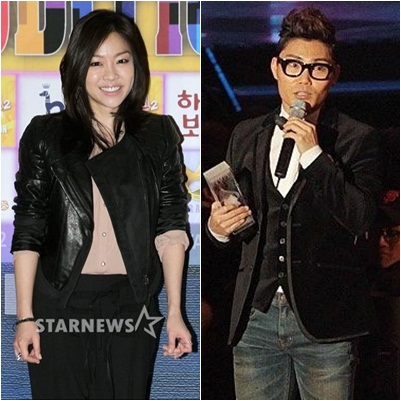 박정현(왼쪽)과 김범수