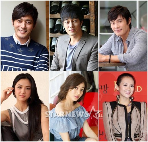 배우 장동건 소지섭 이병헌 장쯔이 김효진 탕웨이 (왼쪽위부터 시계방향) ⓒ스타뉴스 