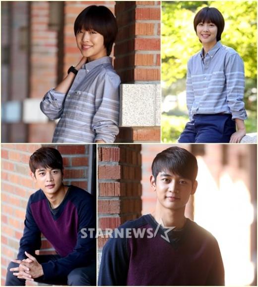 SBS 드라마 '아름다운 그대에게' 촬영현장에서 만난 주인공 설리, 민호 ⓒ사진=임성균 기자  tjdrbs23@