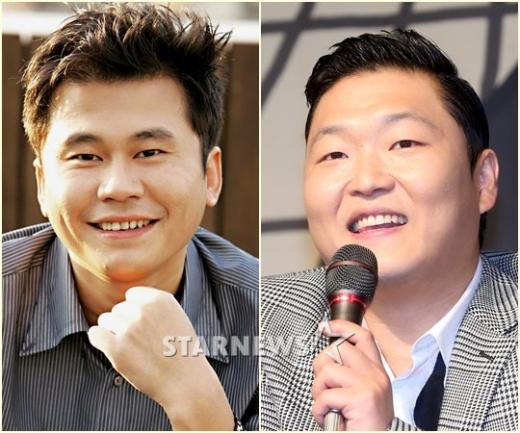 양현석(왼쪽)과 싸이 ⓒ스타뉴스