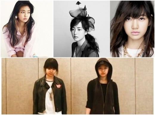 YG 새 걸그룹의 1, 2번째 미스터리 걸, 16세의 혼혈 소녀, 유나킴, 김은비 (왼쪽 위부터 시계방향) <사진출처=YG라이프>