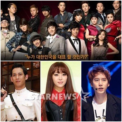 '슈퍼스타K4' 출연자들 및 규현 나르샤 박기웅(위부터 시계방향) ⓒ스타뉴스
