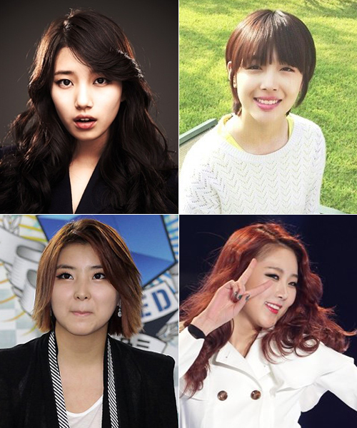 미쓰에이 수지, 에프엑스 설리, 달샤벳 수빈, 포미닛 소현 (사진 위 왼쪽부터 시계방향) ⓒ스타뉴스