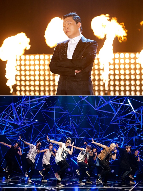 싸이(사진 위)와 슈퍼주니어<사진제공=Mnet>