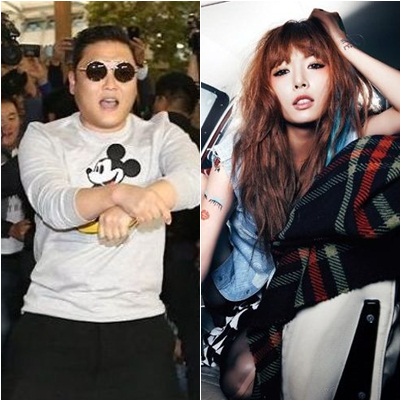 싸이(왼쪽)과 현아 