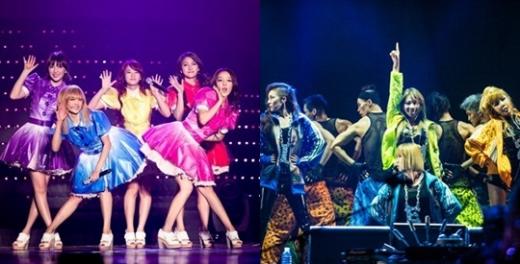카라(왼쪽, DSP미디어 제공)와 2NE1(YG엔터테인먼트 제공)