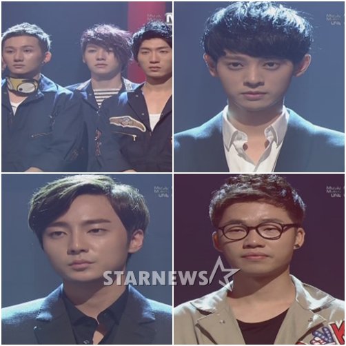 케이블채널 엠넷 '슈퍼스타K4'의 딕펑스, 정준영, 홍대광, 로이킴(좌측 맨 위부터 시계방향) <사진='슈퍼스타K4' 방송화면 캡처>